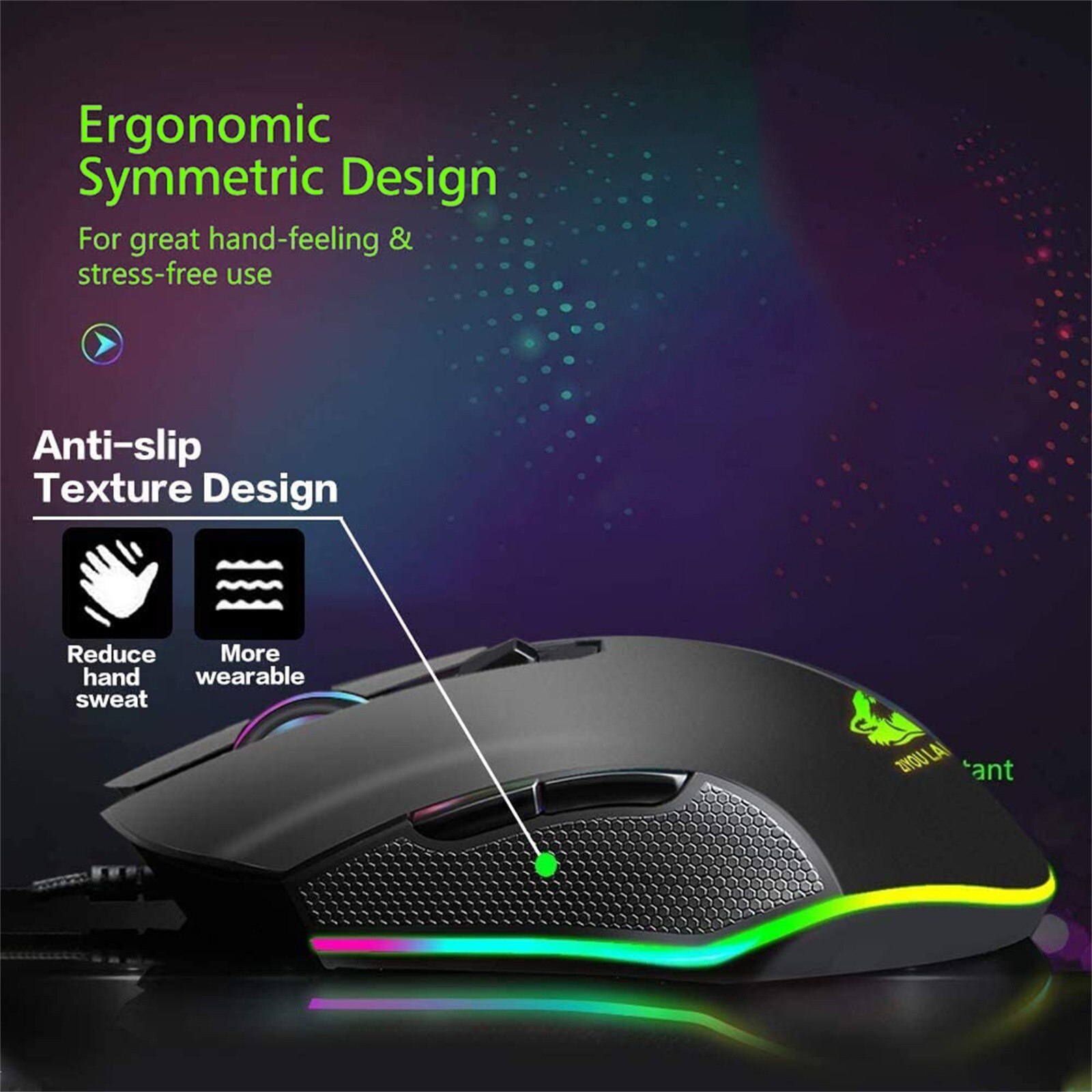 Gaming Keyboard Mouse Gamer Set 3200DPI RGB Backlit Computer Mouse Ergonomics Keyboard Gaming Mouse For PC Laptop Games In stock