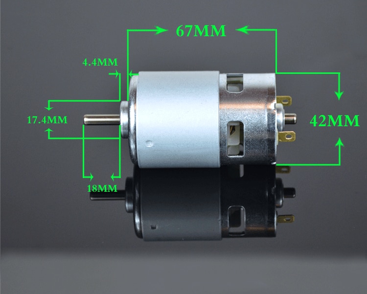 775 dc graveringsmaskine spindelmotor 12-36v med  er11 forlængerstang til 1610/ 2417/ 3018 cnc routermaskine
