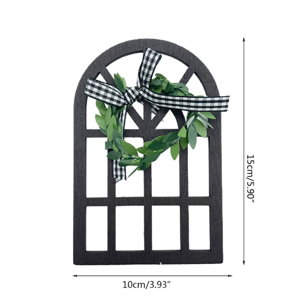 Multifunctional Home Living Room Decorations Retro Wall Display Wooden Frame Rustic Farmhouse Window Frame Ornaments