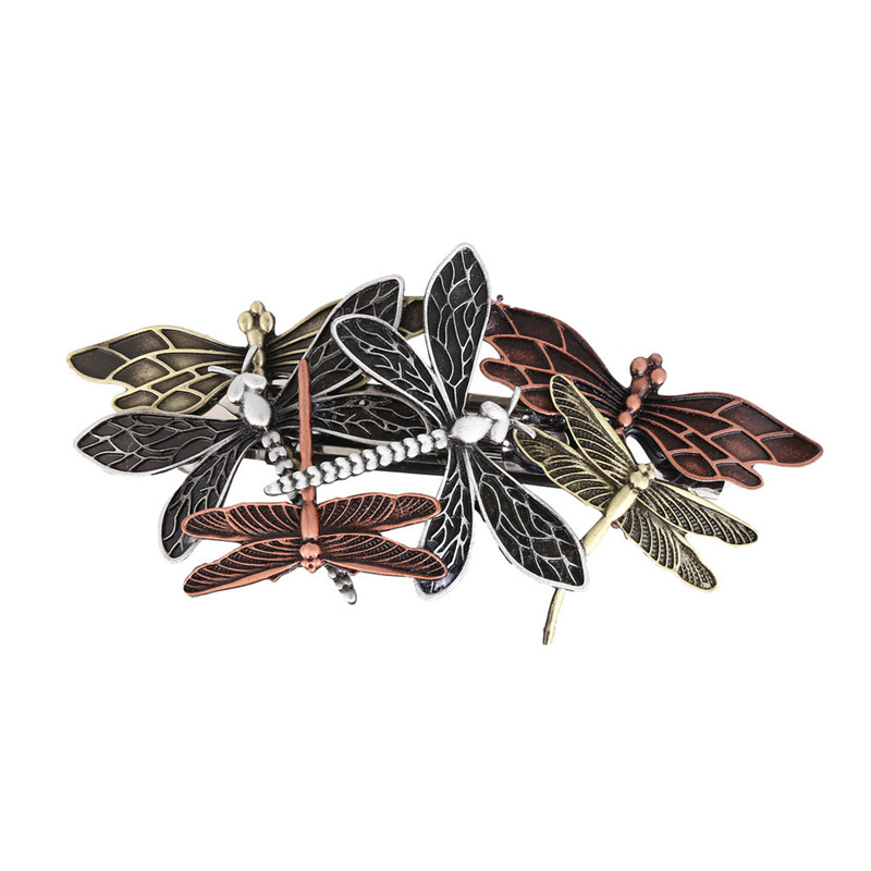 Holiday tematyczne brązowy Steampunk spinki do włosów/szpilki/szt., akcesoria do włosów, 80mm-francuskie grube włosy Barrette ważki/słoń/kot: 12
