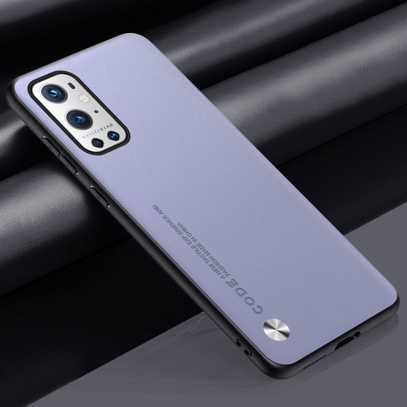 Luxuriöse pu-lederhülle für oneplus 9 pro 9r , silikon-schutzhülle für oneplus 9 r 9 pro, oneplus 9 pro hülle: Leinwand / Hellviolett