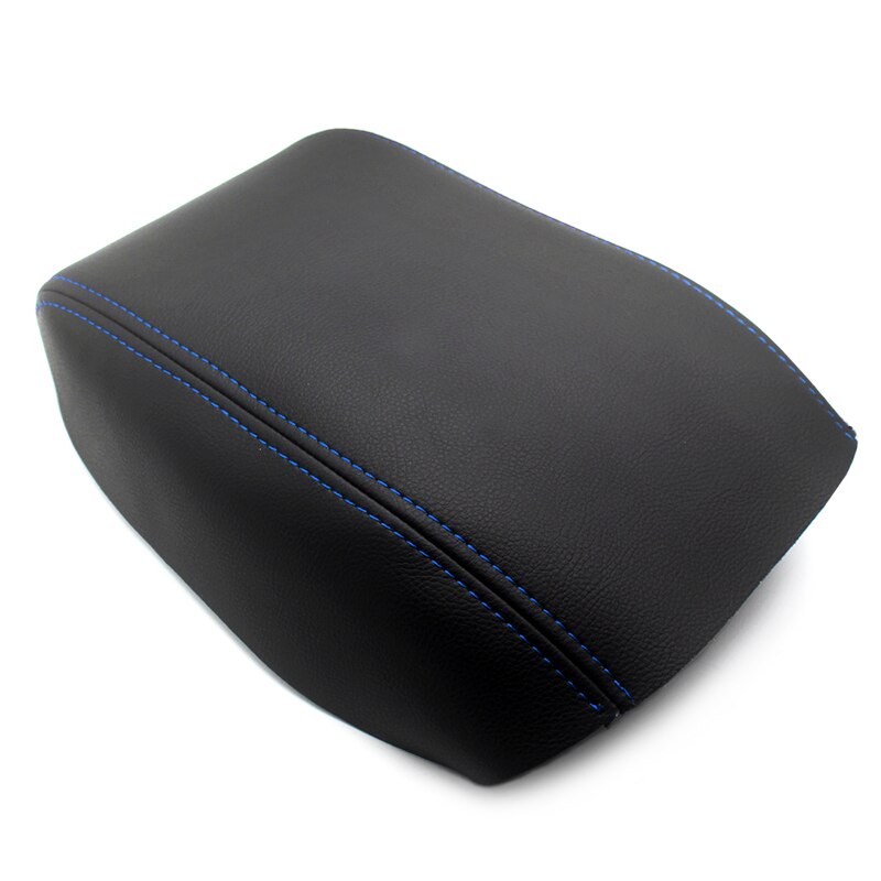 Auto Interieur Middenarmsteun Box Cover Microfiber Lederen Sticker Trim Voor Vw Golf 6 MK6: Black with blue line