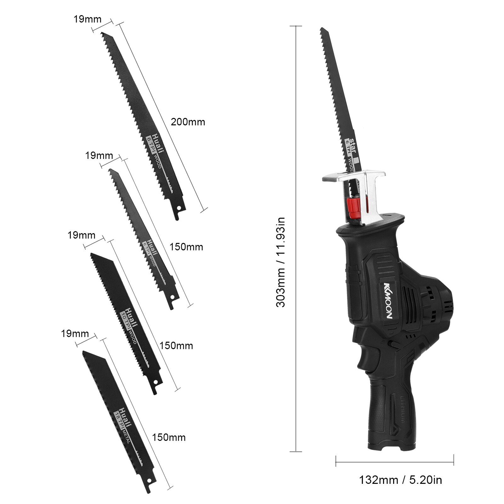 Electric Reciprocating Saws Saber Sawfor Cutting Wood Iron Sheet Plastics Power Tools without Lithium Battery Saw Bit
