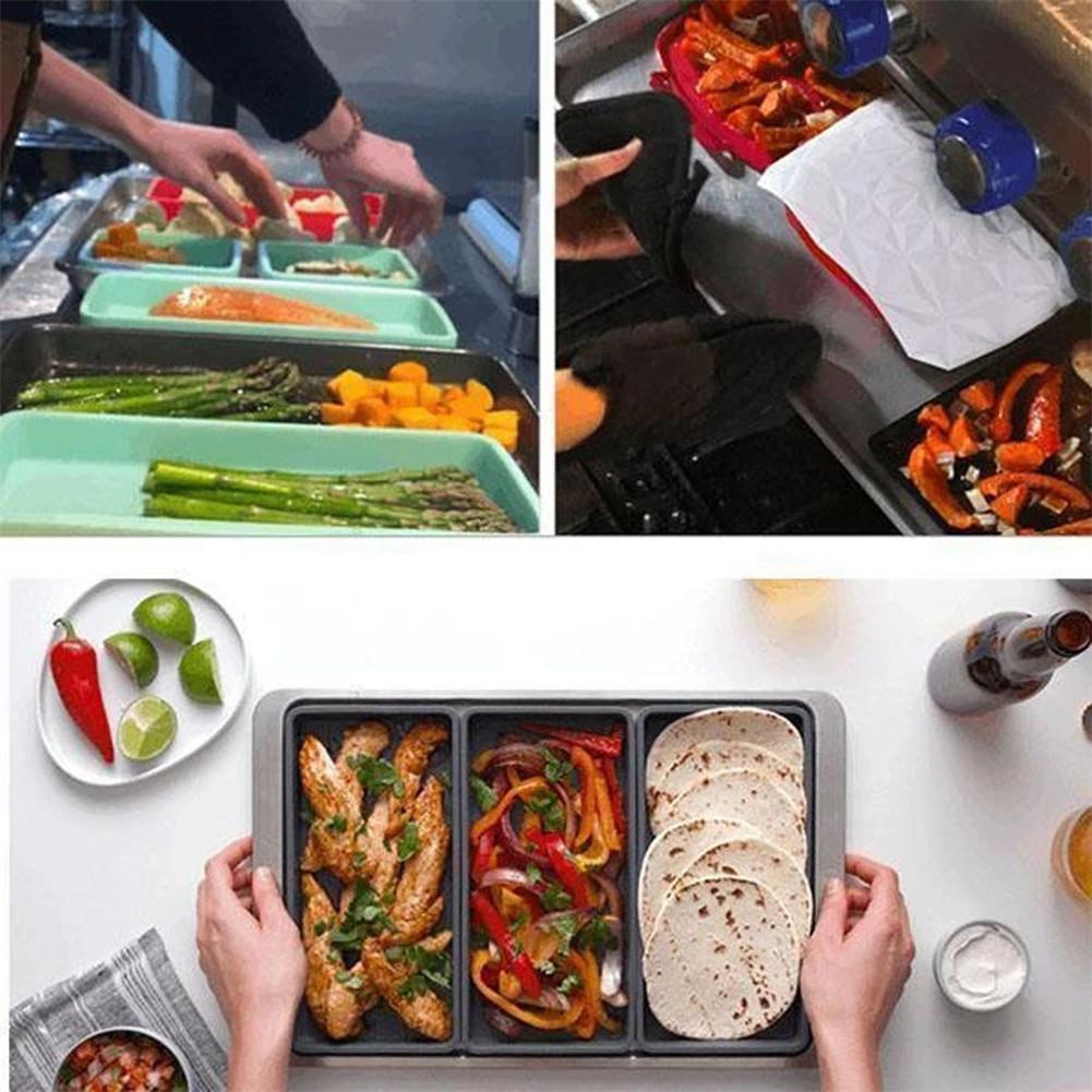 Nonstick Bakeware Set Silicone Cookie Sheets Baking Sheet Pan Kitchen Utensil Square / Rectangular Baking Tray