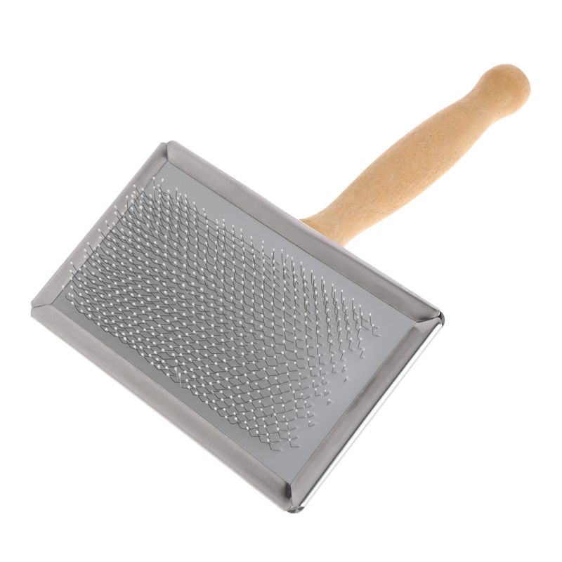 Lemmikkieläinten hoitokampa karvojen poisto irrota harja puukahva slicker koiran kissatarvike kampa kissa koiran hiusten hoito puhdistus kylpyharja