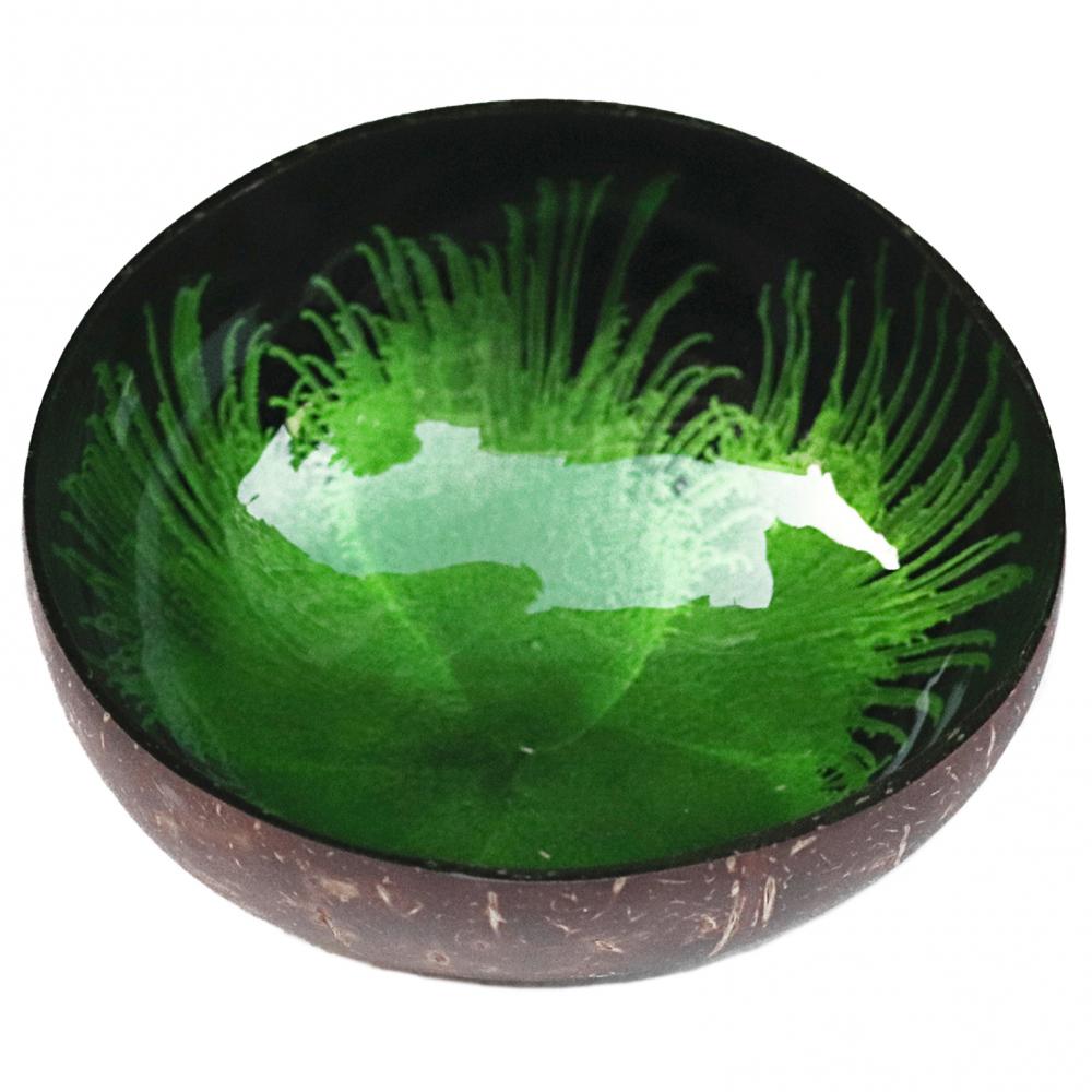 Recipiente de almacenamiento para manualidades, recipiente decorado con dibujo de color coco, el mejor , soporte para frutos secos y dulces, almacenamiento de llaves de Sal: Green