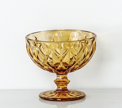 Ins Restaurant Cocktail Wine Glass Cup Goblet Ice Cream Yogurt Goblet Pudding Dessert Dish High Bowl Cake Snack Container: 05