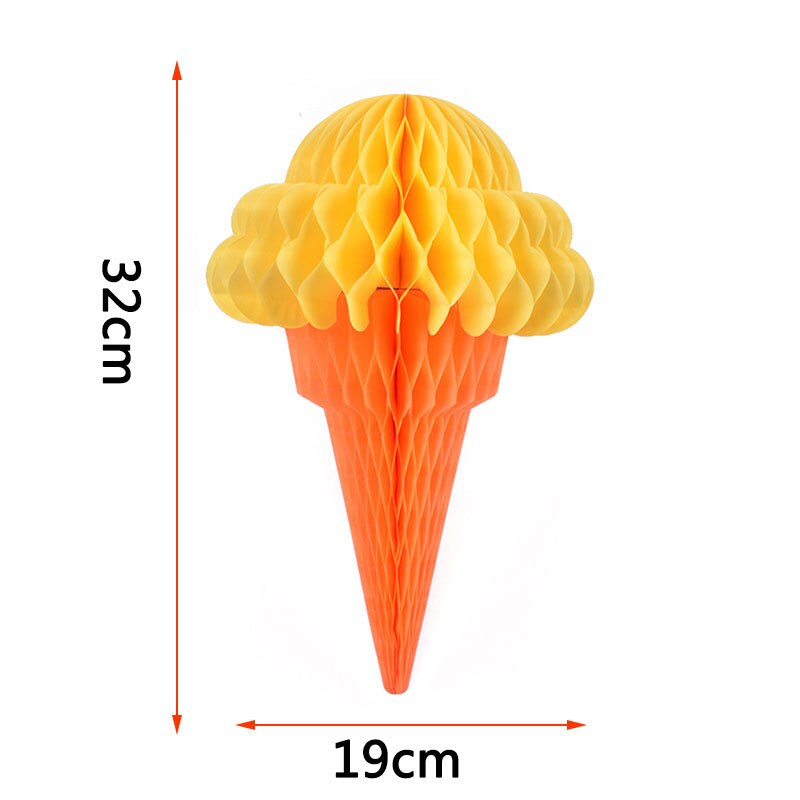 Wiszące papierowe papierowe flaming ananas kaktus o strukturze plastra miodu strona dekoracji hawajskie Luau urodziny ślubny wystrój domu dostaw: żółty