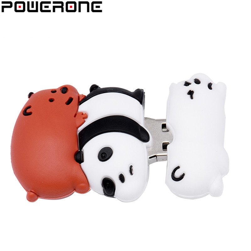 Powerone Mooie Panda Pen Drive Usb 2.0 Flash Drive Disk Real Capaciteit Memory Stick Pendrive 4 Gb 8 Gb 16 Gb 32 Gb 64 Gb