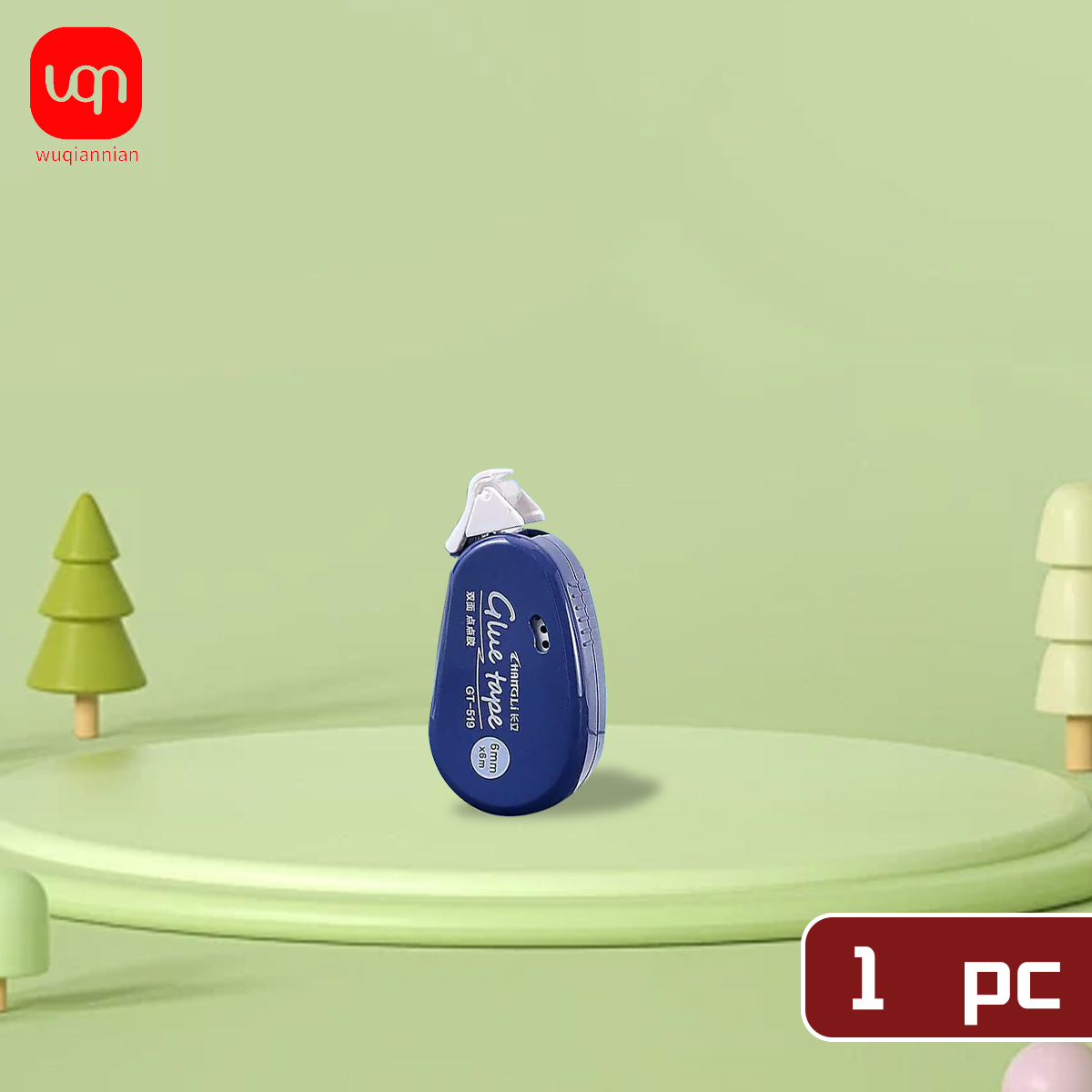 Cinta adhesiva de doble cara de 6m x 6mm, cinta adhesiva para manual, rodillo de Collage para álbum de recortes, pegamento, papelería, suministros escolares: Morado