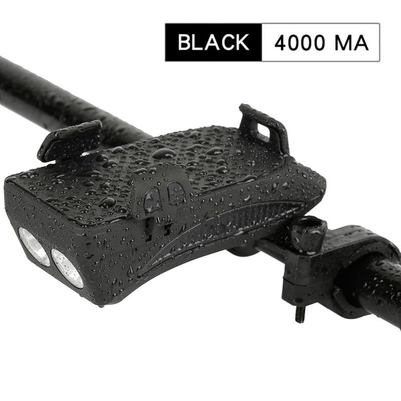 Uppladdningsbar usb led cykel strålkastare cykel strålkastare fram lampa horn hållare cykel horn cykel tillbehör: 5
