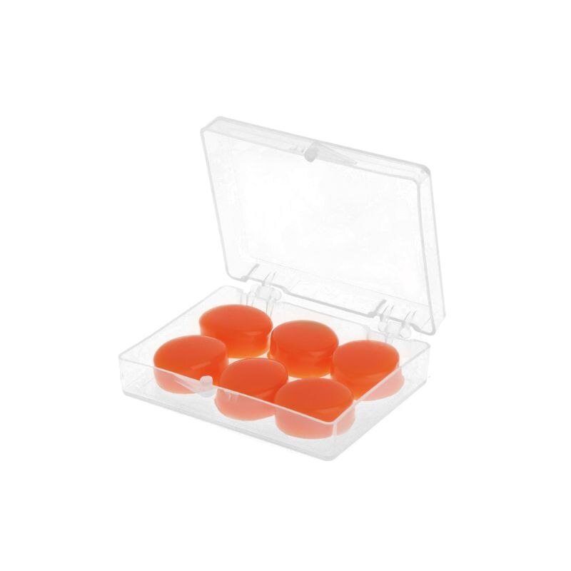 6PCS Earplugs Protective Ear Plugs Silicone Soft Waterproof Anti-noise Earbud Protector Swimming Showering Water Sports: Orange