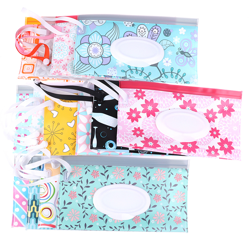 1PC Umweltfreundliche Baby-feuchttücher Kasten Nass Wischen Kasten Reinigung Tücher Tragetasche Clamshell schnappen Gurt Wischen Container fallen