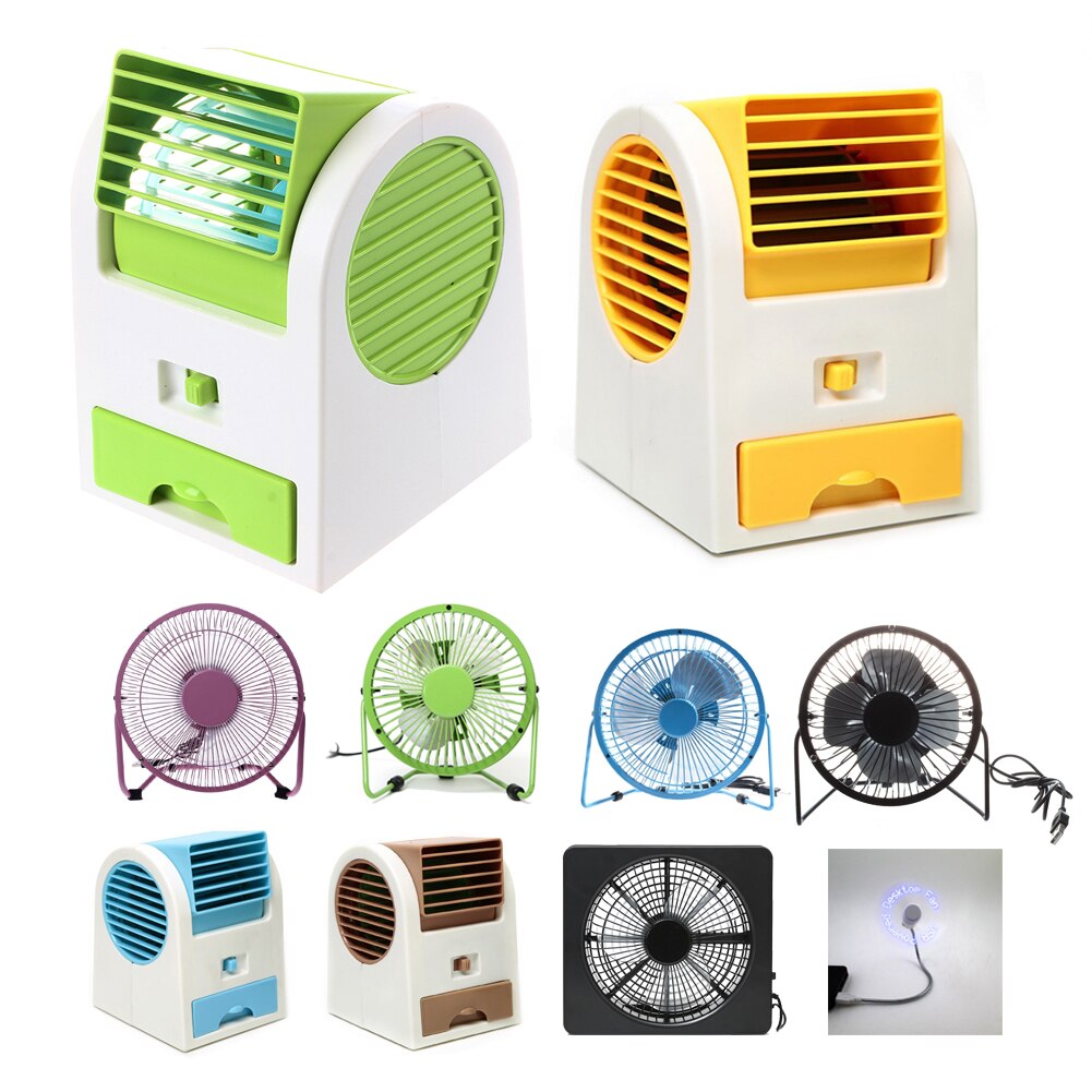 4-Inch 360-Degree Rotating USB Powered Metal Electric Mini Desk Fan For PC /Laptop /Notebook (Black)