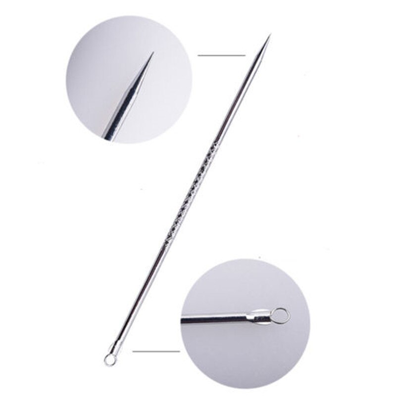 2pcs Stainless Steel Blemish White headband Blackhead Come done Acne Extractor Remover Tool Needles Pimple Kit Makeup Tools