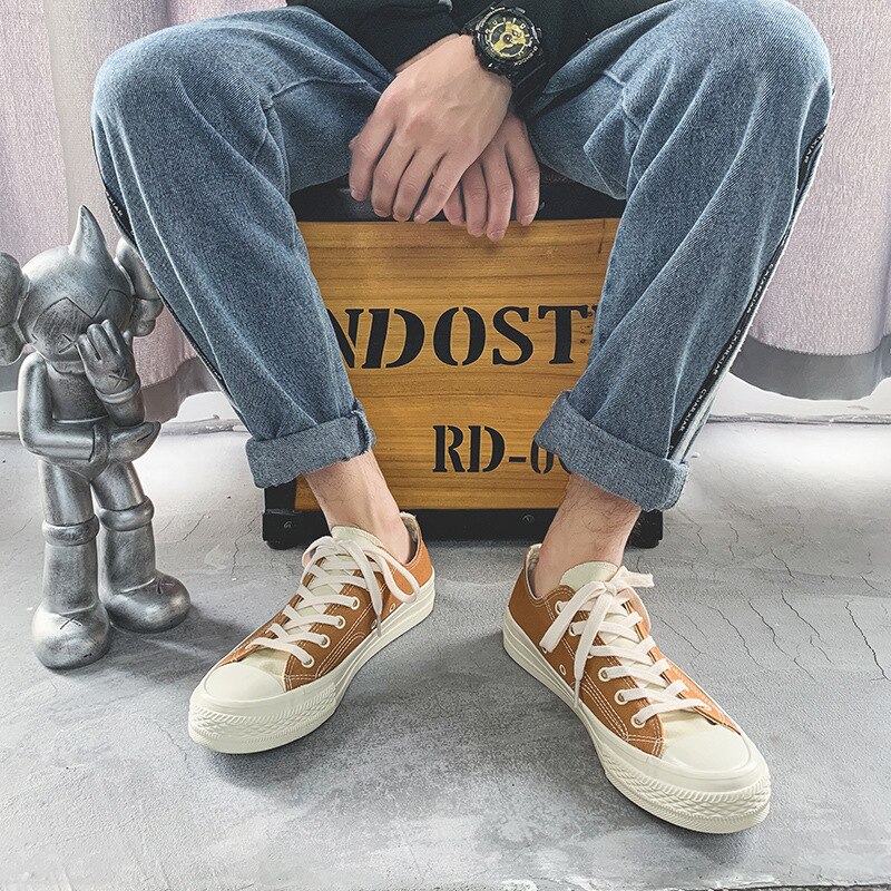 Blå grön sko herr canvas båtskor andas herr vulkanisera skor espadrillor sneakers man flats loafers
