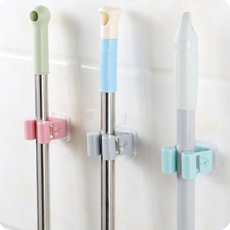 Wall Mounted Mop and Broom Holder Mop Organizer Holder Brush Broom Hanger Home Storage Rack Bathroom Hooks Household Tools