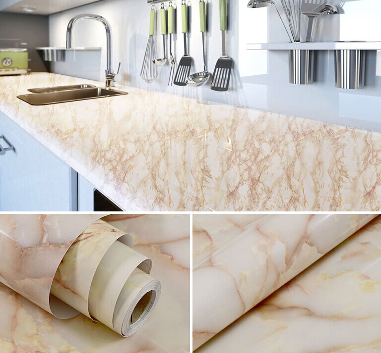 Moderne Marmor Selbst Klebe Tapete Küche Schrank Vinyl Kontaktieren Papier Möbel Tisch Regal Schublade Wasserdichte Wand Aufkleber
