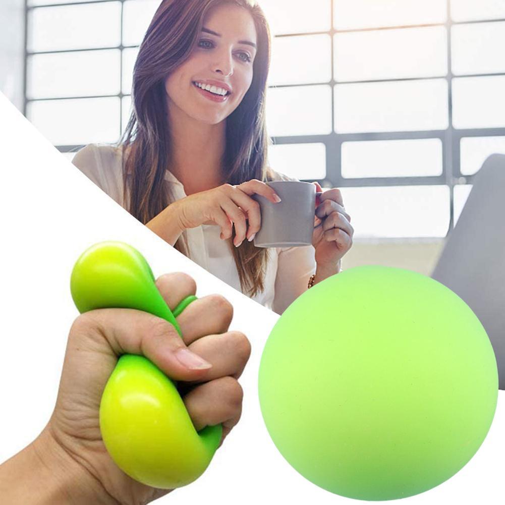Decompression Toy Novelty Gag Stress Relief Discoloration Squishy Ball Sensory Fidget Squeeze Ball Toy Release Pressure Anxiety