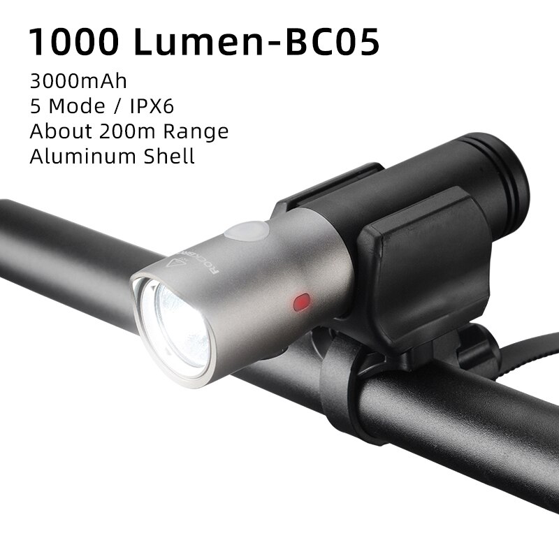 ROCKBROS-luz delantera para bicicleta, faro LED de 700 lúmenes, recargable vía USB, IPX6 resistente al agua, para MTB y carretera: BC05U301