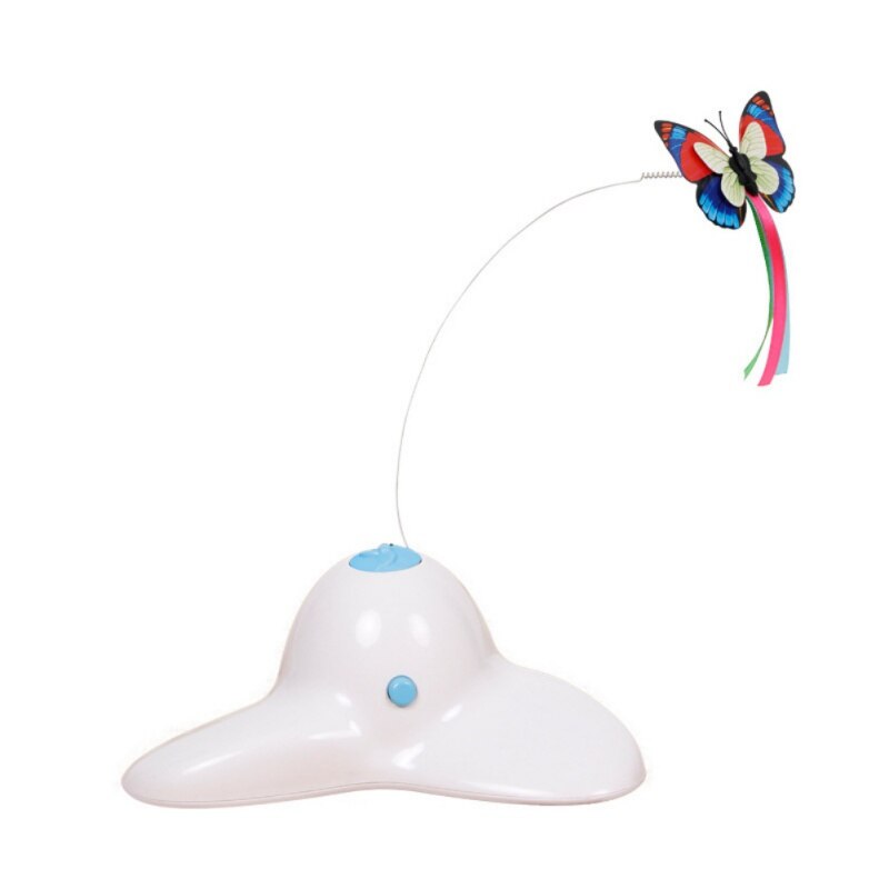Bascolor Electric Rotating Butterfly Cat Toys with Two Replacement Flashing Butterflies Interactive Toy For Cats: W