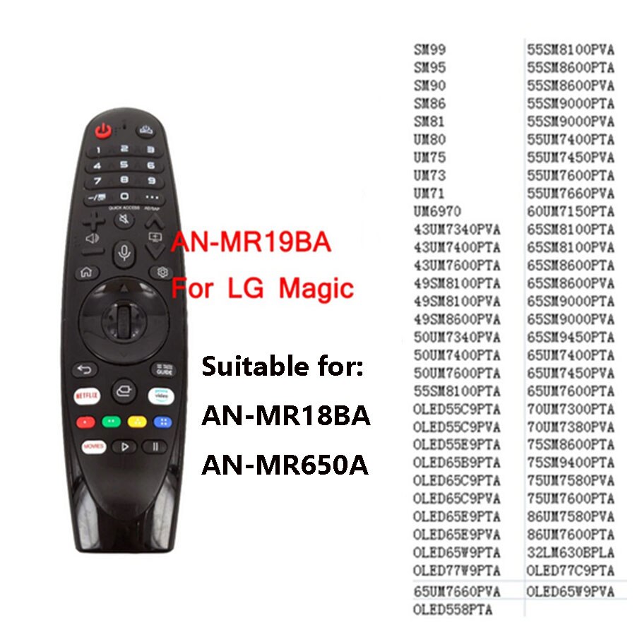Voice For LG Magic TV Remote Control AN-MR650A AN-MR18BA AN-MR19BA MR20GA Original 43UJ6500 43UK6300 UN8500 UM7600