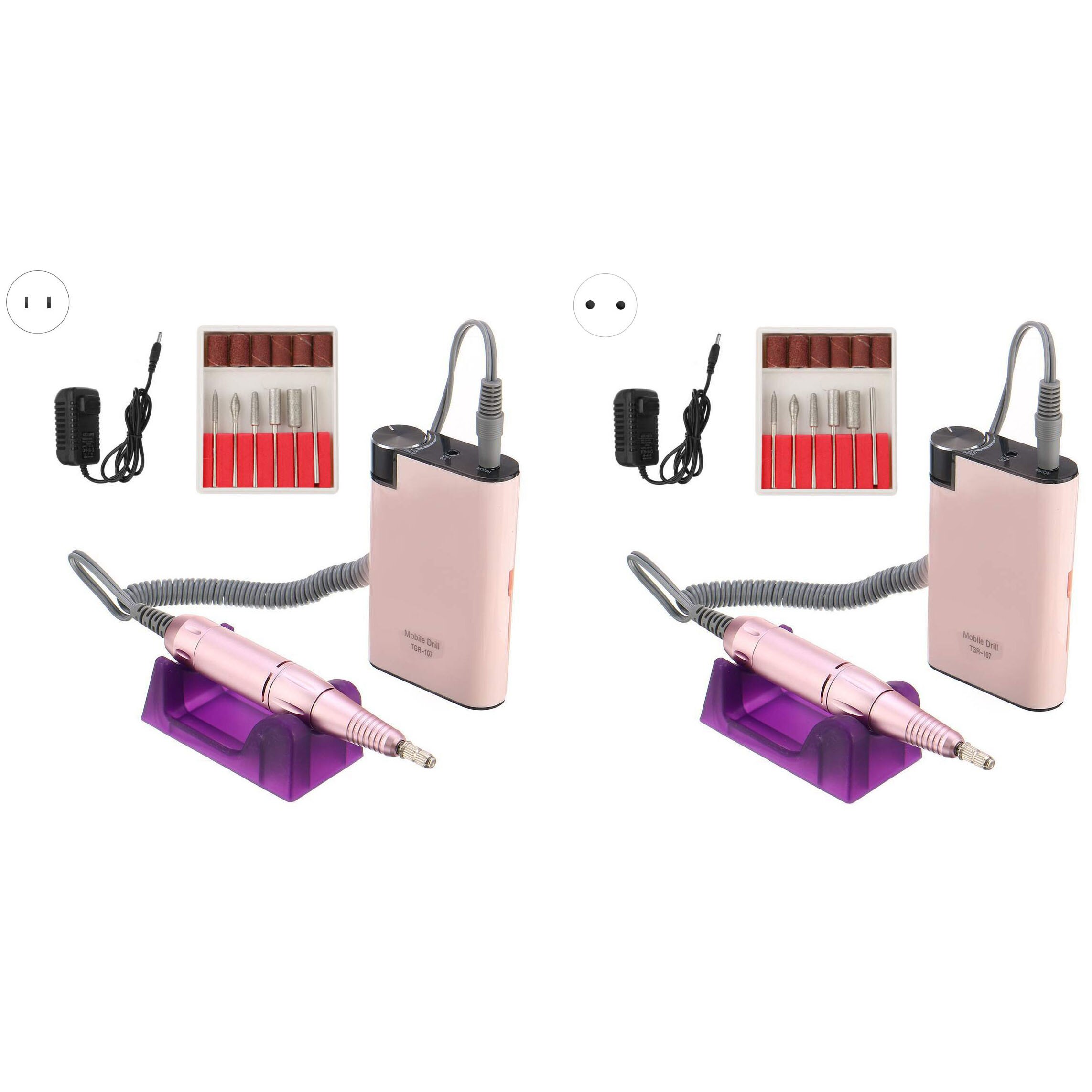 Neglefil slibning polering 30000 rpm indbygget batteri neglebor neglebuffer fil værktøj slibemaskine poler sæt