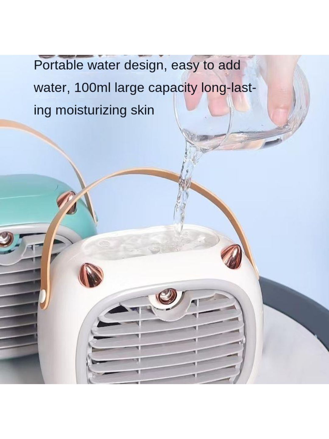 Desktop Refrigeration and Humidification Handheld Air-Conditioning Mini USB Charging Silent Portable Dormitory Bed Mobile Small Fan