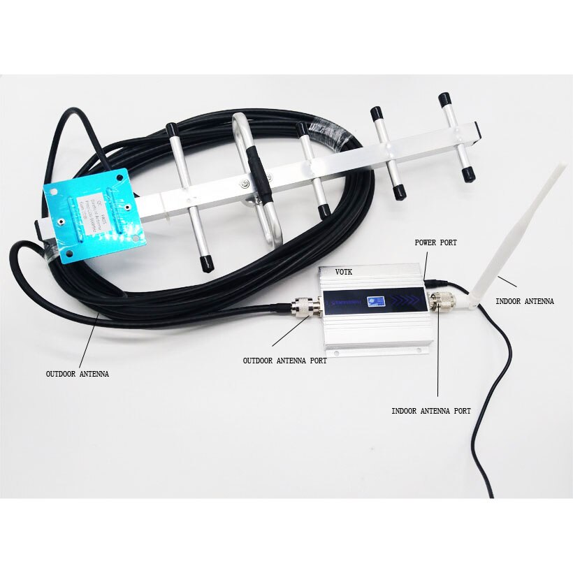 VOTK zellular GSM DCS 1800MHZ Signal Booster 2G 900Mhz 3G 2100MHZ praktisch-Verstärker praktisch verstärker mit Yagi Antenne Kabel