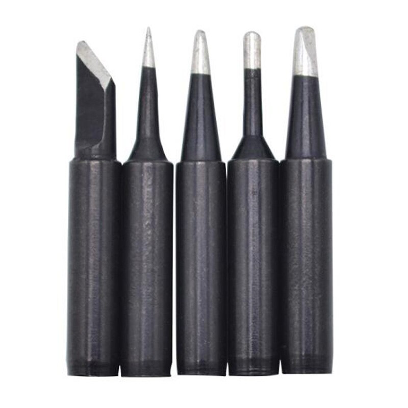 Punta de soldador negra 900M-T de 5 uds para Hakko 936 Eruntop 8586 puntas de soldadura para Estación de Reparación