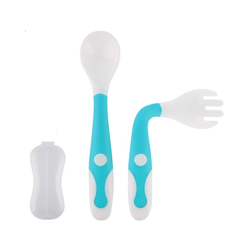 Ensemble de vaisselle pour enfants, cuillère et fourchette incurvées, cuillère à manger pour bébé, cuillère tordue, ensemble de couteaux d&#39;exercice: 6