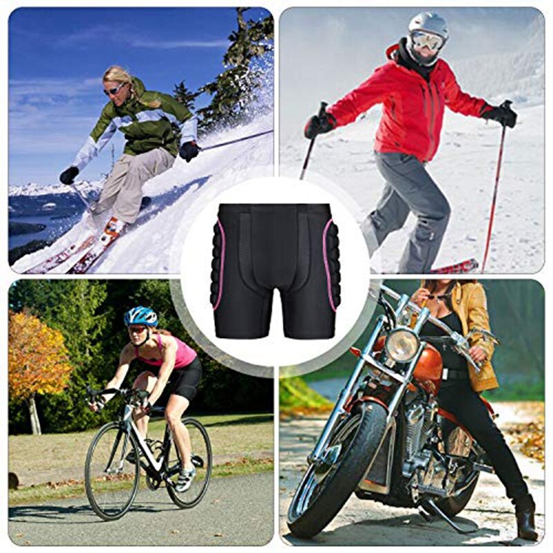 Pantalones acolchados para patinar y esquiar pantalones cortos acolchados para proteger las rodillas esquí patinaje snowboard protección contra impactos