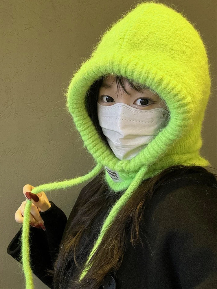Strikkede luer til menn og kvinner, vintervarm unisex hettelue, halskrage, skjerflue, skilue, kalde luer, balaklava, lue
