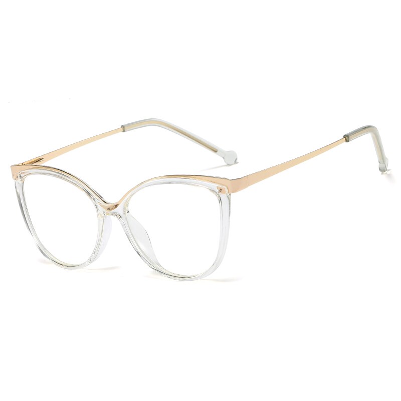 Gafas ópticas ultraligeras para hombre y mujer, monturas para gafas de plástico, de titanio, Retro, con de gato, a la: 6