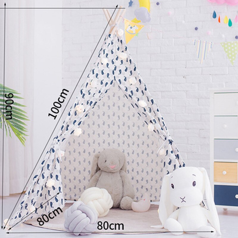 Vouwen Indiase Kinderen Tent Wigwam Eenvoudig Te Installeren 1M Kids Tenten Tipi Indoor Speelhuis Baby Baby Teepee