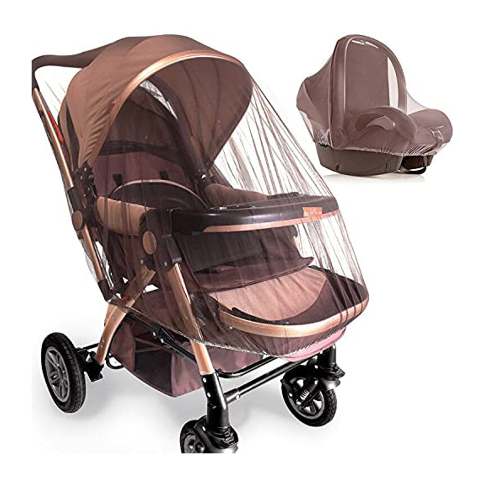 Klamboe Voor Kinderwagen Draagbare Mini Wieg Bug Net Wasbare Fijne Mesh Hoes Met Elastische Rand Voor Kinderwagen Wieg: Geel