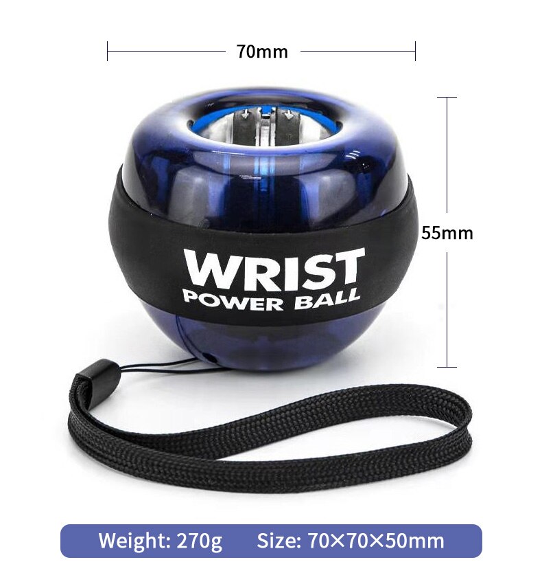 Fitness Gyroscope with LED Light Wrist Ball Gym Super Powerball Hand Ball Self-Starting Muscle Relax Wrist Trainer