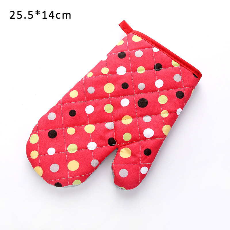 1 Piece Cute Non-slip Yellow Gray Cotton Nordic Kitchen Cooking Microwave Gloves Baking BBQ Potholders Oven Mitts
