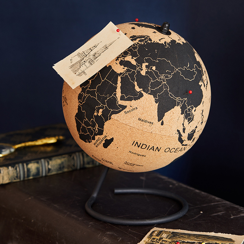 15/18/21/25Cm Engels Kurk Globe Geografie Onderwijs Levert Creatieve Meubels Eenvoudige Decoratie Fotografie Decoratie props