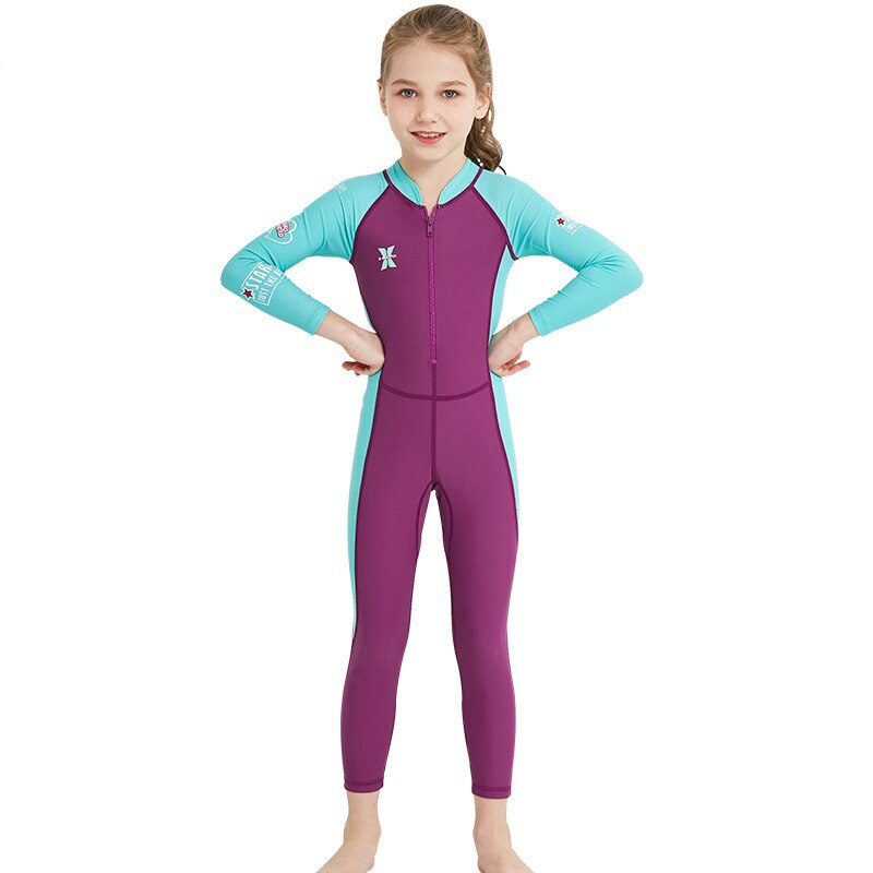 Child One-piece Diving Suit Surfing Wetsuit Kids Boys Girls Chilren Thermal Swimsuit Wetsuits for Diving Swimming Surfing: rose Red / S