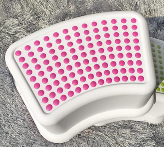 Extra Brede En Tall Baby Kids Stap Voet Kruk Met Verwijderbare Antislip Pads: Roze