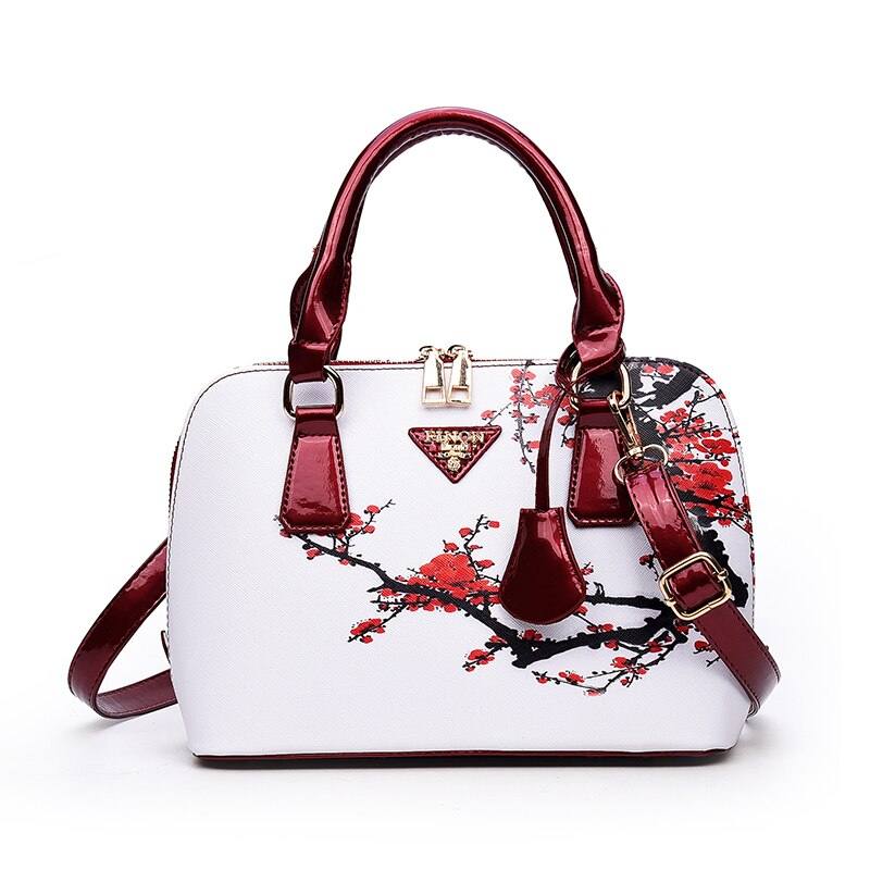 Bolso de la cáscara impresa de , bolsos cruzados para las mujeres, bolsos de las mujeres de Pu, estilo británico, bolso de noche de las señoras, bolsos de lujo: white