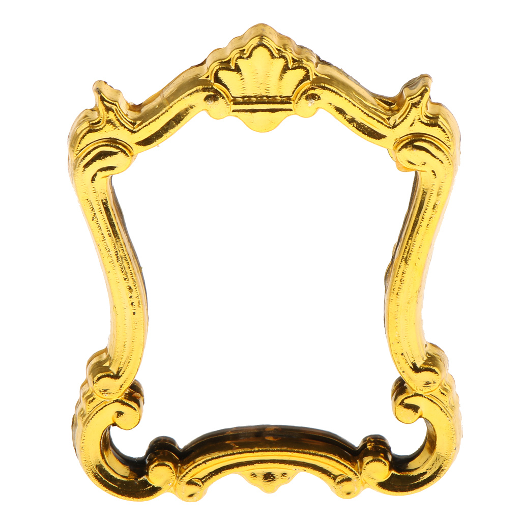 Accessori per mobili da bagno in miniatura per casa delle bambole a specchio in stile europeo in scala 1/12