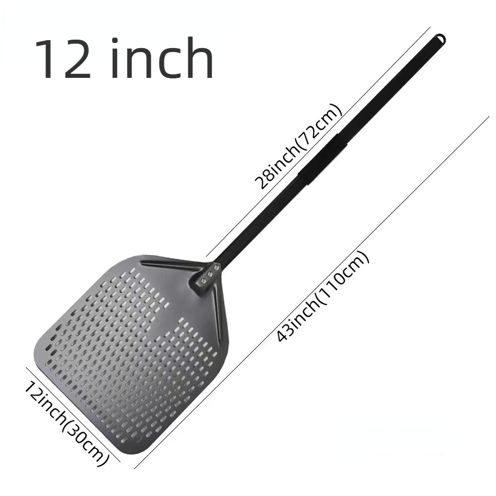 10 12 13 14 16 tommers stor pizzaspade med perforert spade, kort håndtak til ovn, snuing, skrell, kjøkkenverktøy, nonstick pizzabaking: beige