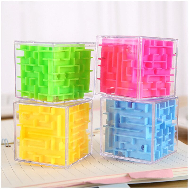 Speelgoed Voor Tieners 3D Doolhof Magische Kubus Puzzel Transparante Zeskantige Speed Cube Rollende Bal Game Cubos Doolhof Kinderen educatief