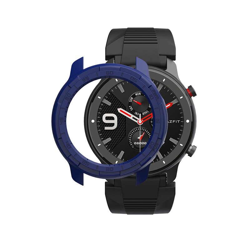 SIKAI Schutz Uhr Fall Für Huami Amazfit GTR 47mm Top PC Uhr Abdeckung Für Amazfit GTR 47mm Smartwatch Shell: Dark Blue