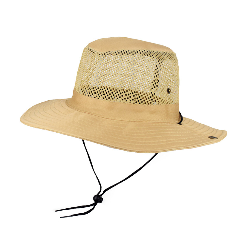 Gorra de pescador de malla plegable para hombre y mujer, sombrero de cubo transpirable para playa al aire libre, playa, playa, senderismo, verano, L9: Rojo