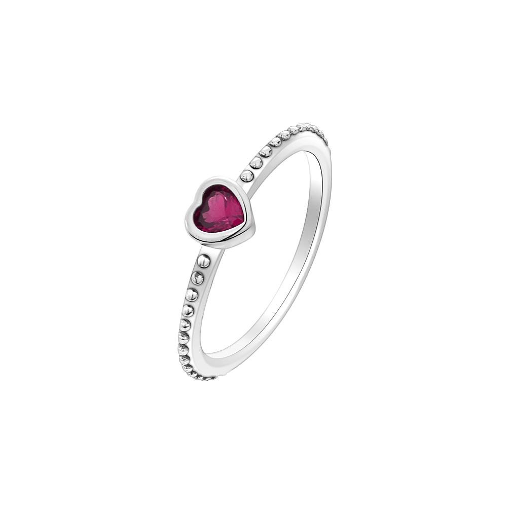 Morsdag rød serie 925 sterlingsølv størrelse 6 7 8 9 hjerte stein ring ringer smykker tilbehør for kvinner: Blå / 6