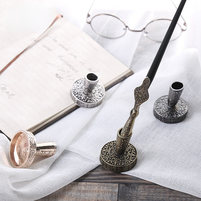 Portalápices de inserción redondo de Metal Vintage para plumas, plumas, suministros escolares y de oficina, papelería, para estudiantes