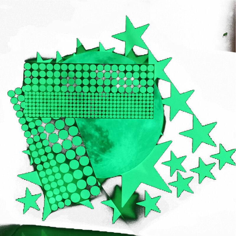3d muurstickers maansterren slaapkamer woonkamer huisdecoratie kinderkamer stickers glow in the dark zelfklevende cartoon stickers